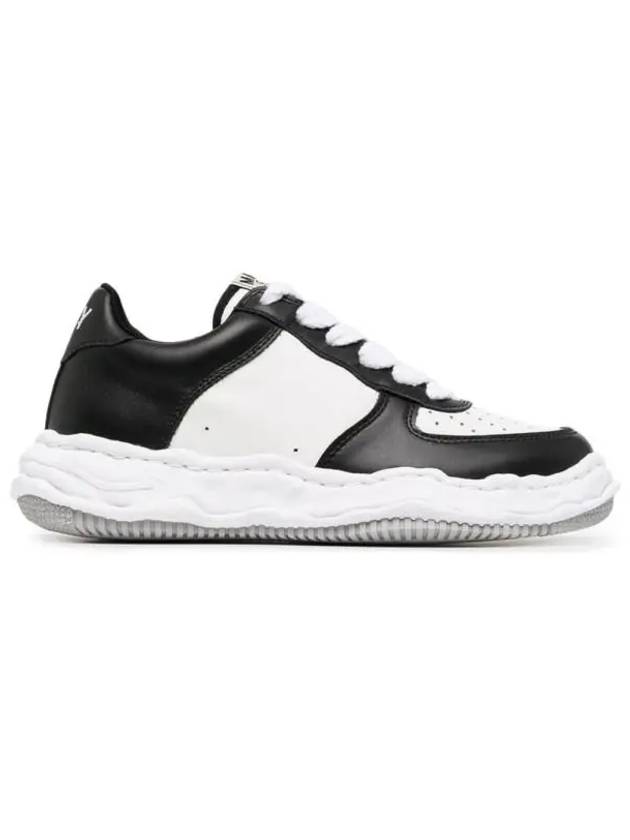 Wayne OG Sole Leather Low Top Sneakers Black White - MAISON MIHARA YASUHIRO - BALAAN 2