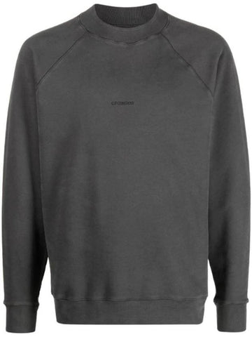 Diagonal Brushed Sweatshirt Grey - CP COMPANY - BALAAN 1