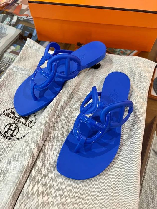 Egerie Flip Flops Blue Outremer - HERMES - BALAAN 2