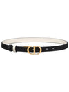 30 Montaigne Reversible Leather Belt Black White - DIOR - BALAAN 1