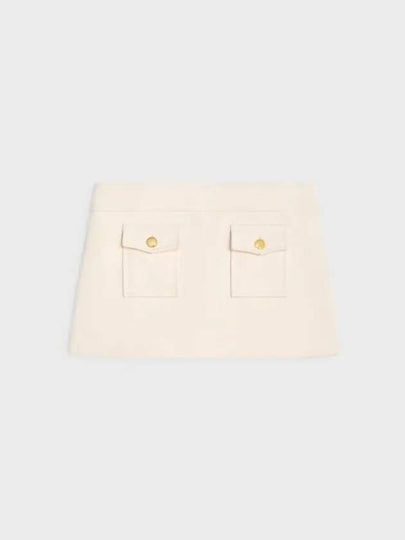 Bandeau Boutis Cotton A-Line Skirt Creme - CELINE - BALAAN 2