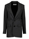 Men's Two Button Virgin Wool Blazer Jacket Grey - AMI - BALAAN 2