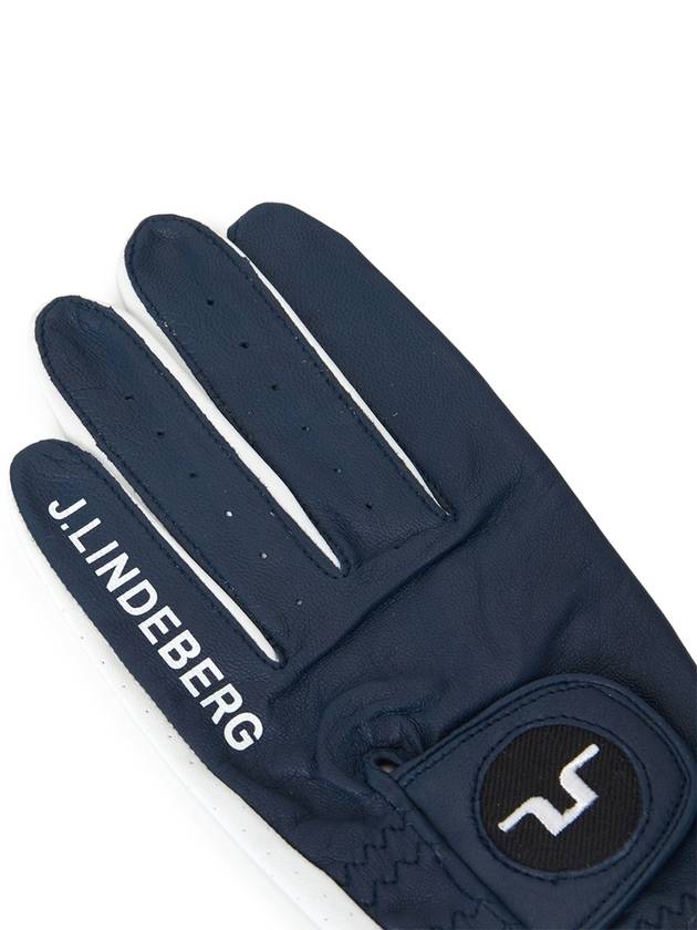 Lawn leather golf gloves navy - J.LINDEBERG - BALAAN 4