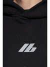 Logo Print Hoodie Black - BALENCIAGA - BALAAN 5