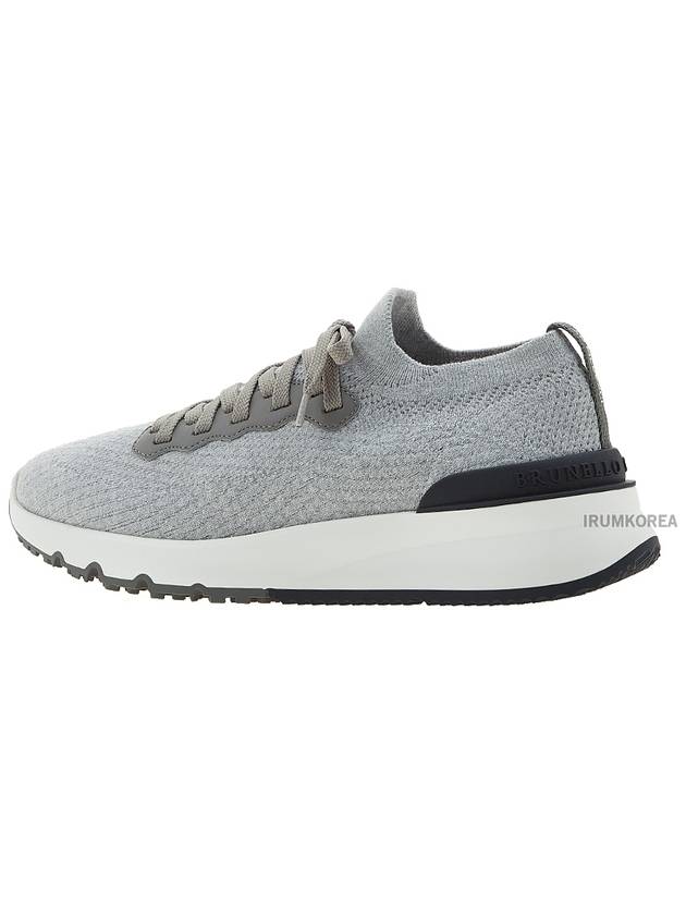 Knit Running Sneakers Grey - BRUNELLO CUCINELLI - BALAAN 4