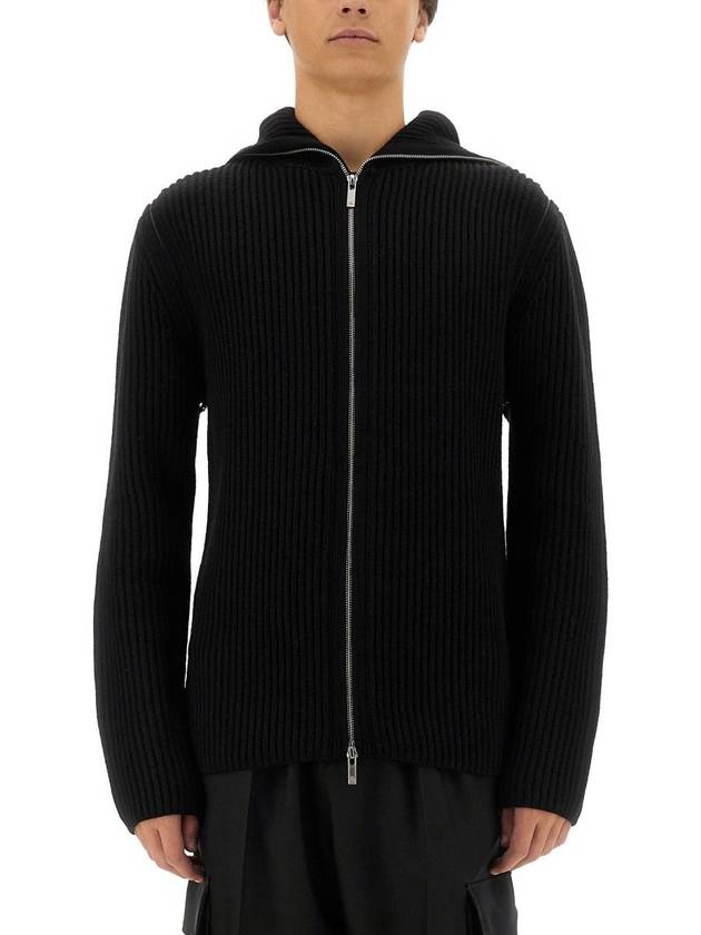 Safety Balaclava Jersey Zipper Cardigan Black - HELMUT LANG - BALAAN 2