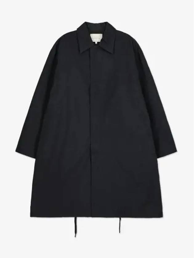 Drawstring hem midi coat dark navy DRIVESNM1034DARKNAVY - STUDIO NICHOLSON - BALAAN 1