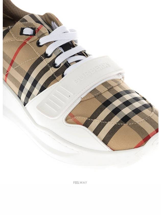 Vintage Check Suede Leather Sneakers Archive Beige - BURBERRY - BALAAN 3