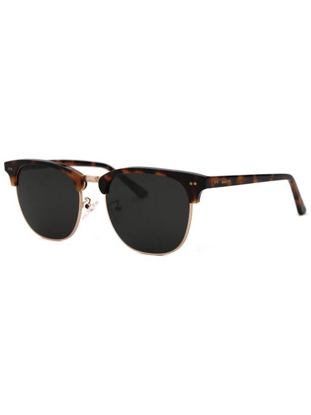 AG E104S C2 square gold rimmed horn luxury sunglasses - AGATHA - BALAAN 1