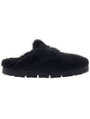 Shearling Sabots Slippers Black - PRADA - BALAAN 3