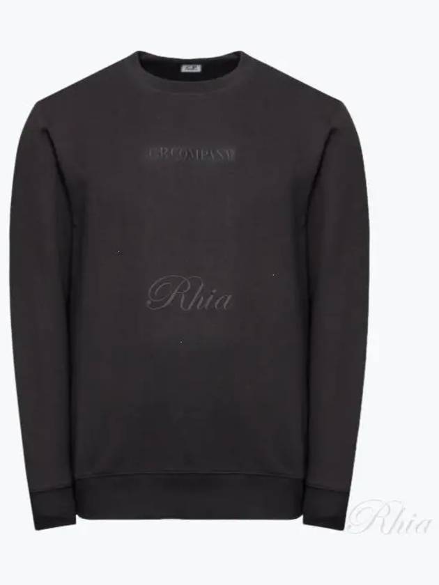 Embroidered Logo Cotton Sweatshirt Black - CP COMPANY - BALAAN 2