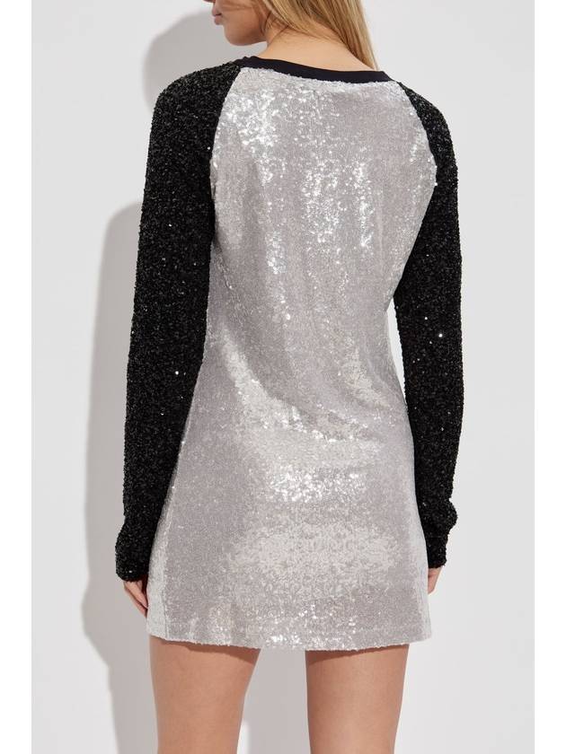 Palm Angels Sequin Dress, Women's, Silver - PALM ANGELS - BALAAN 4