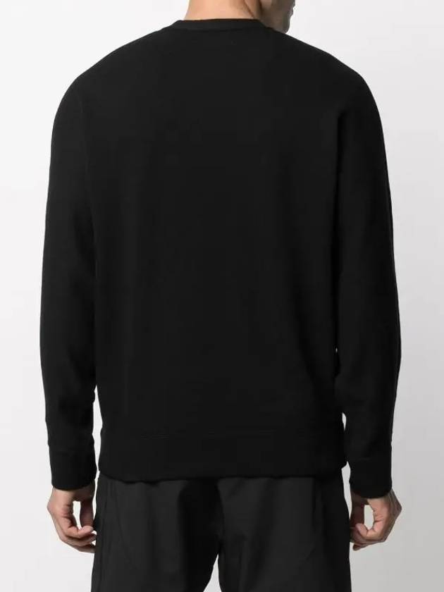 Jacquard Signature Big Logo Pullover Knit Top Black - STONE ISLAND - BALAAN 5