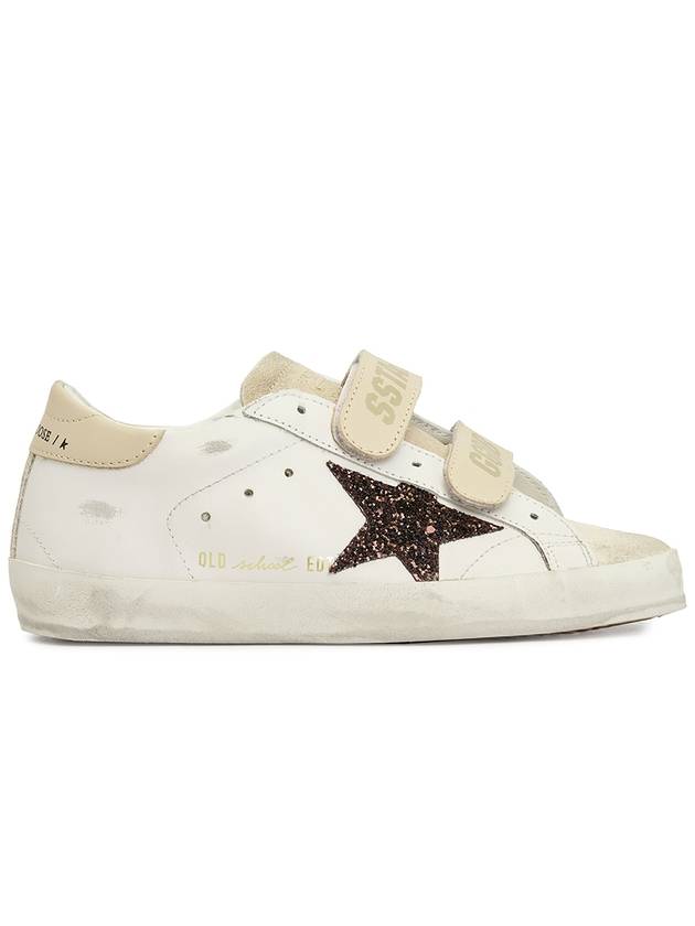 Old School Logo Applique Low Top Sneakers Beige Brown Milk - GOLDEN GOOSE - BALAAN 6