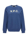 Viva Logo Cotton Sweatshirt Navy - A.P.C. - BALAAN 1