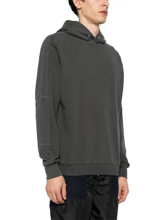 Compass Badge Cotton Hoodie Dark Grey - STONE ISLAND - BALAAN 4