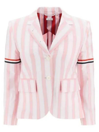 High Armhole RWB Arm Banding Striped Jacket Pink - THOM BROWNE - BALAAN 2