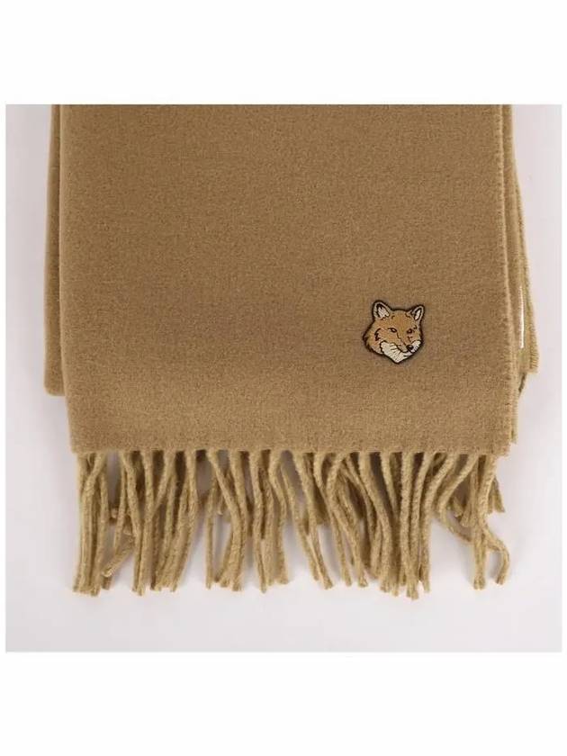 Bold Fox Head Double Face Scarf Beige - MAISON KITSUNE - BALAAN 3