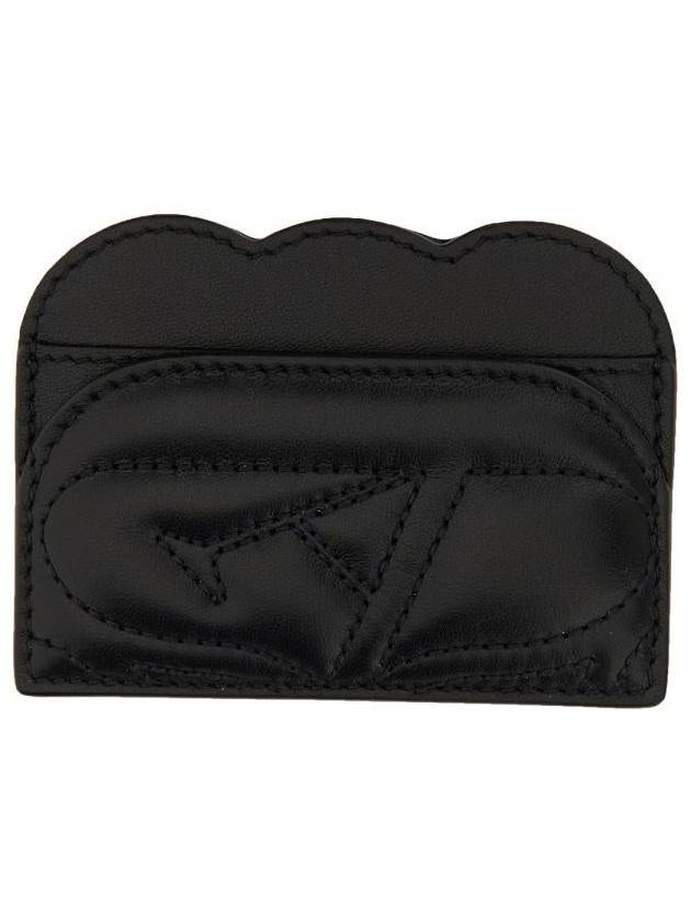 Women's Seal Logo Card Wallet Black - ALEXANDER MCQUEEN - BALAAN 2