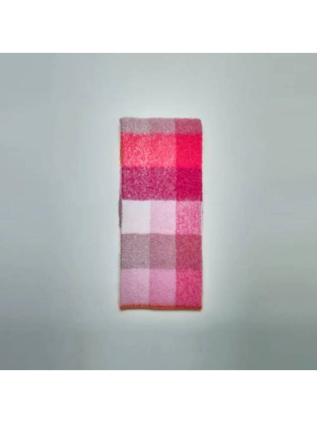 Check Mohair Muffler Pink - ACNE STUDIOS - BALAAN 3