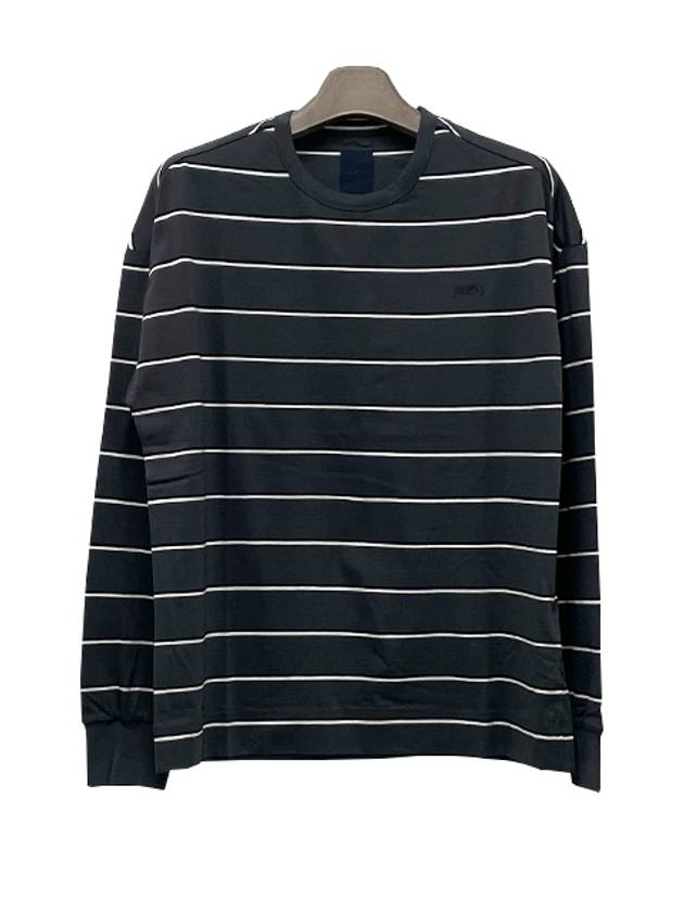 Cotton Stripe Long Sleeve T-shirt Gray (JC3741P043) - JUUN.J - BALAAN 2