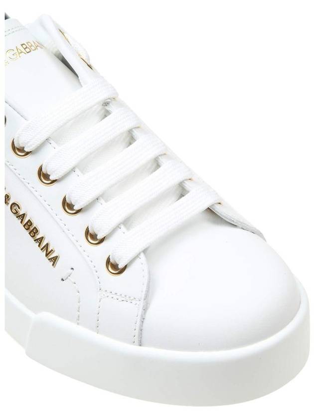 Women's Calfskin Nappa Portofino Sneakers White - DOLCE&GABBANA - BALAAN 6