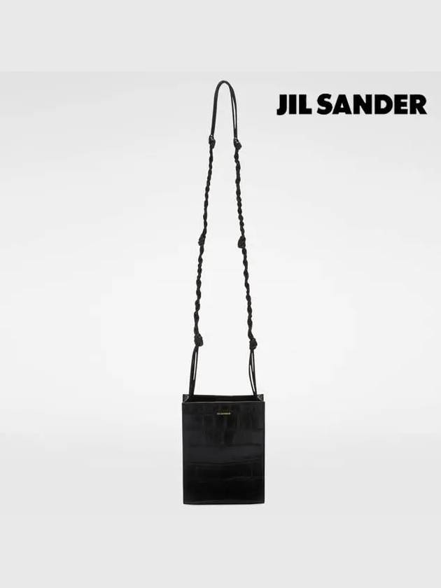 Tangle Small Leather Cross Bag Black - JIL SANDER - BALAAN 7