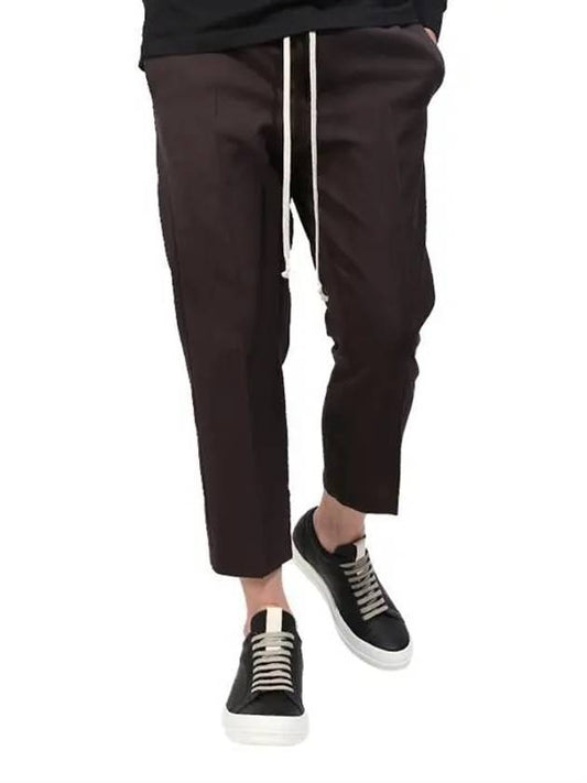 Drawstring Cropped Straight Pants Brown - RICK OWENS - BALAAN 2