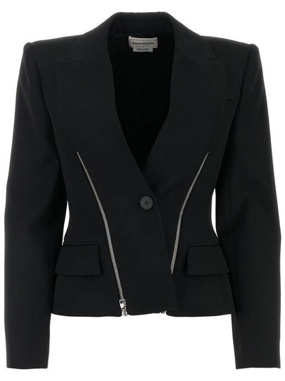 Wool Blazer Jacket Black - ALEXANDER MCQUEEN - BALAAN 2