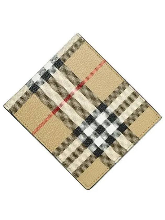 Men's Vintage Check Half Wallet Beige - BURBERRY - BALAAN 2