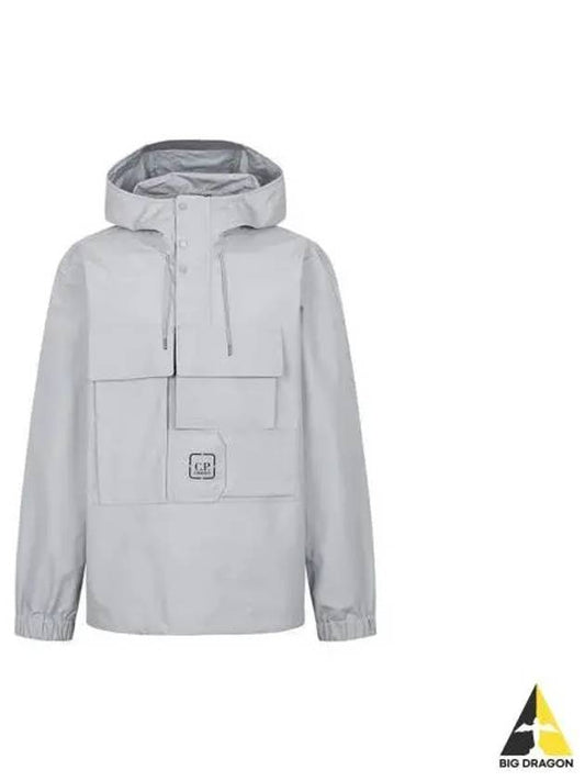 CP Company Metropolis Tech Patch Popover Anorak Light Gray 14CMOS020A 006450A - CP COMPANY - BALAAN 1