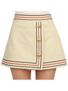 Cotton Linen Short A-Line Skirt Ivory - GUCCI - BALAAN 7