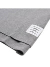 4-Bar Striped Cotton Short Sleeve T-Shirt Light Grey - THOM BROWNE - BALAAN 5