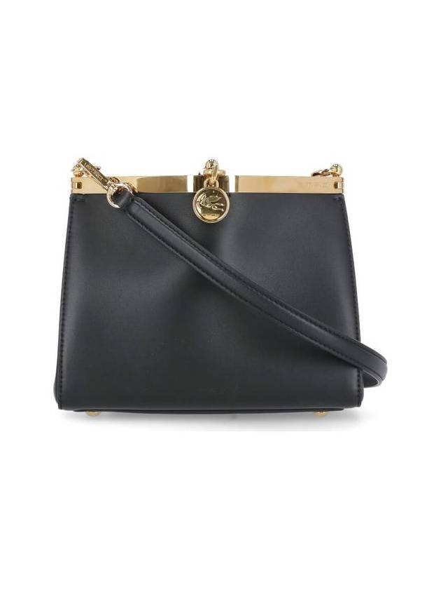 Vela Small Calfskin Leather Shoulder Bag Black - ETRO - BALAAN 2