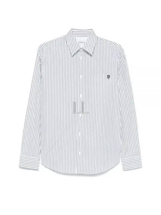 Striped Long Sleeve Shirt Chalk Conifer - BURBERRY - BALAAN 2