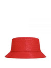 Intrecciato Leather Bucket Hat Red - BOTTEGA VENETA - BALAAN 2