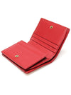 466492 Red Matelasse Chevron Leather Gold Plated GG Marmont Card Case Half Wallet - GUCCI - BALAAN 5