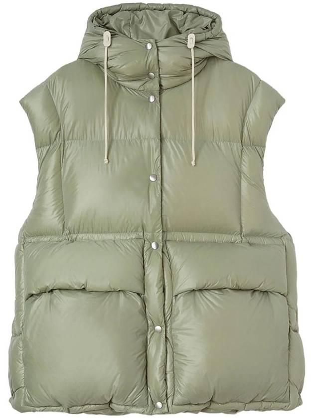 Quilted Down Vest Green - JIL SANDER - BALAAN 1