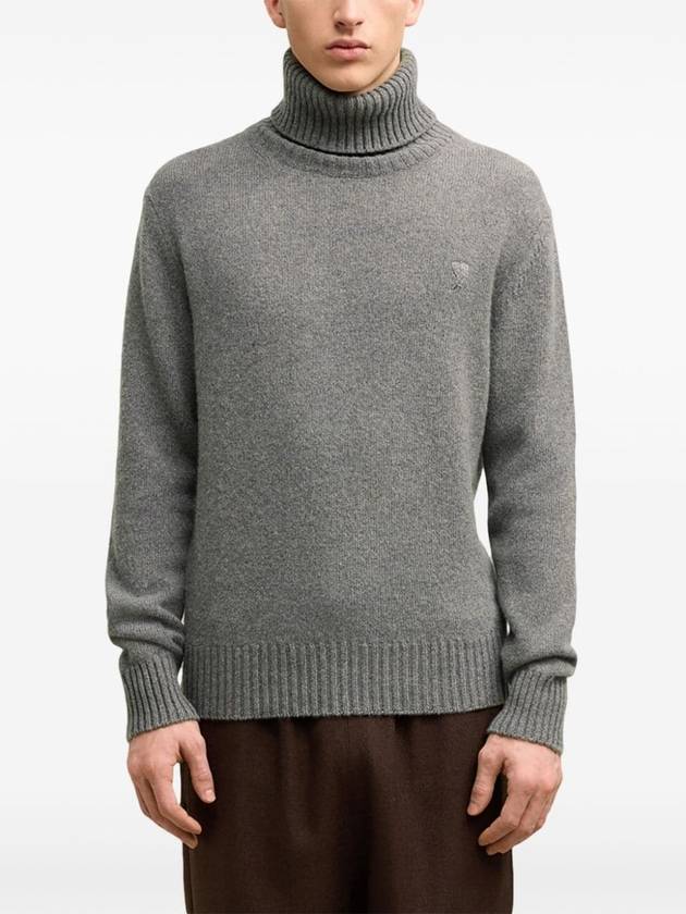 Cashmere Turtleneck Grey - AMI - BALAAN 5