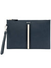 Tenery Metal Logo Striped Clutch Bag Navy - BALLY - BALAAN 2