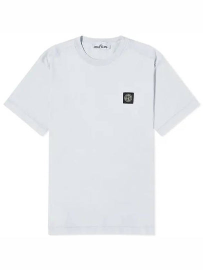 Logo Patch Short Sleeves T-Shirt Sky Blue - STONE ISLAND - BALAAN 2