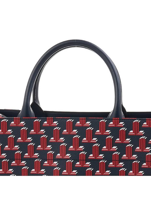 Logo Print Tote Bag Navy Red - LANVIN - BALAAN 9