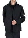 Logo Light Soft Shell Jacket Black - STONE ISLAND - BALAAN 4