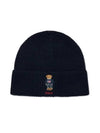 Polo Bear Wool Blend Beanie Navy - POLO RALPH LAUREN - BALAAN 2