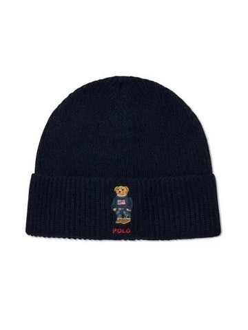 30 paid polo bear wool blend beanie navy - POLO RALPH LAUREN - BALAAN 1