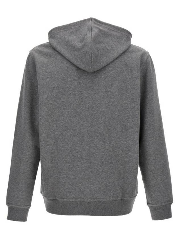 Cotton Zip Up Hoodie Grey - BRUNELLO CUCINELLI - BALAAN 3