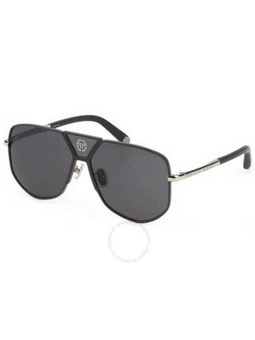 Philipp Plein Grey Navigator Men's Sunglasses SPP009M 0H70 61 - PHILIPP PLEIN - BALAAN 1