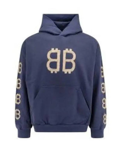 Crypto Medium Fit Hoodie Blue - BALENCIAGA - BALAAN 2