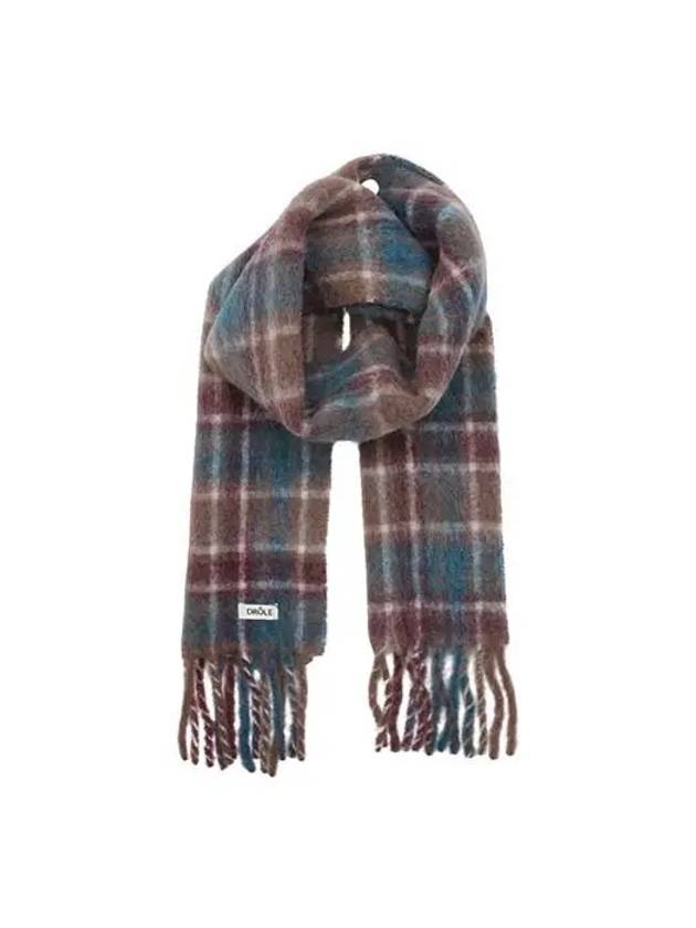 Drold Monsieur Unisex Plaid Check Scarf Muffler Brown CSF108 WP001 BN - DROLE DE MONSIEUR - BALAAN 1