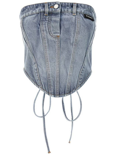 Button Up Nose Denim Corset Top WE64TO100N - VETEMENTS - BALAAN 2